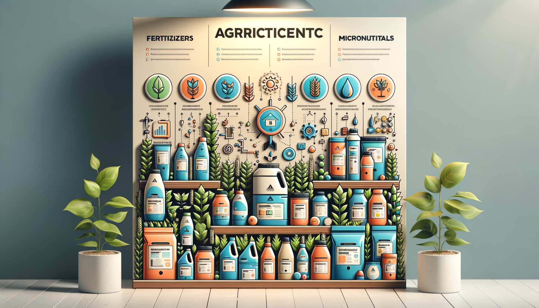 Display of Agritell’s agricultural products and categories
